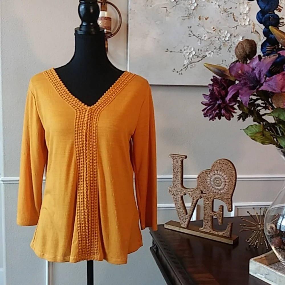 🍁🍂 Carolyn Taylor 3/4 Sleeves Tunic Top. Size S. 🍁🍂 - Picture 15 of 17